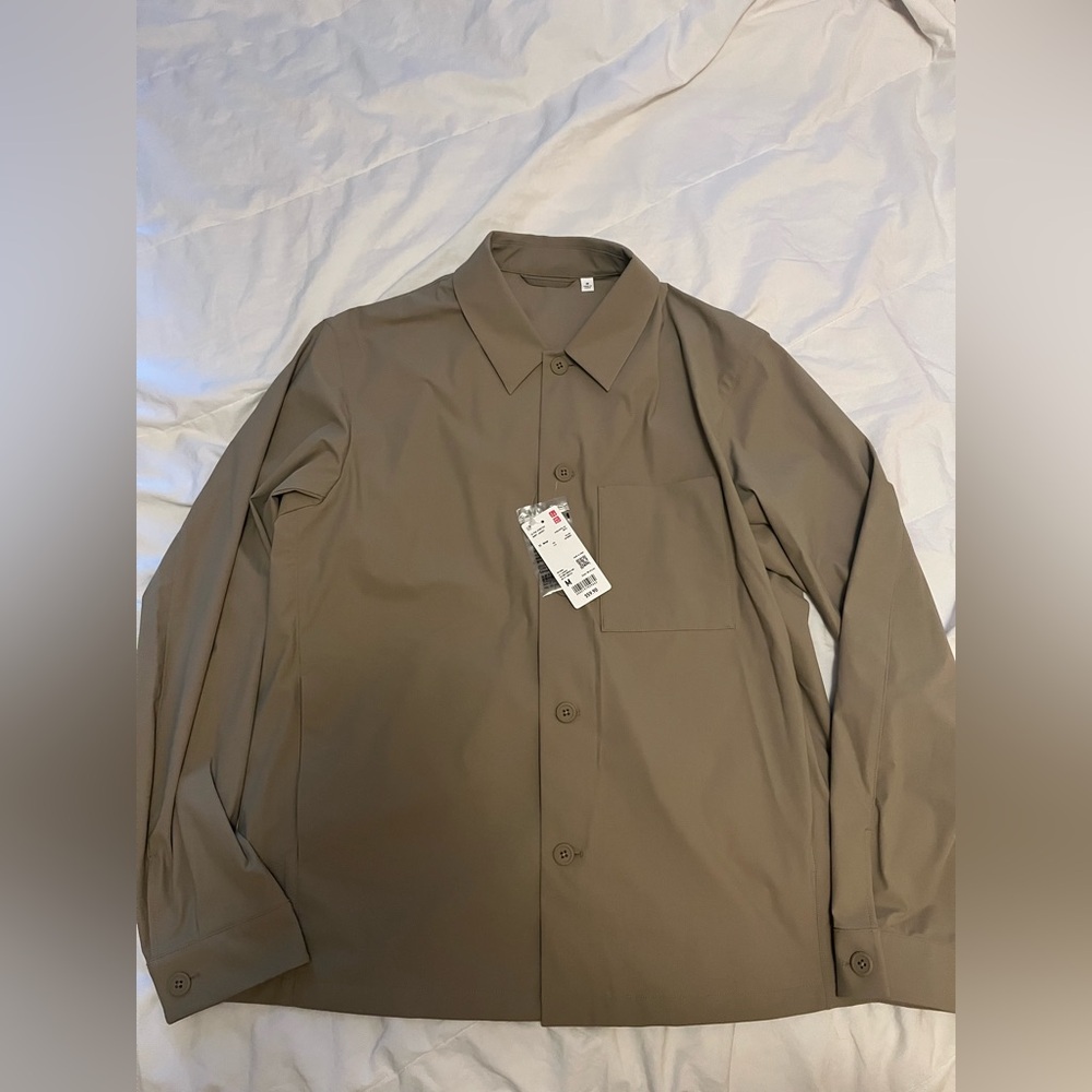 Uniqlo Mens Shirt Jacket Beige